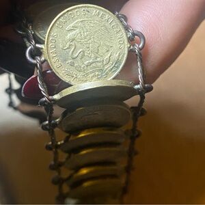 Vintage Mexican Coin Bracelet – 1955-  1 Centavo